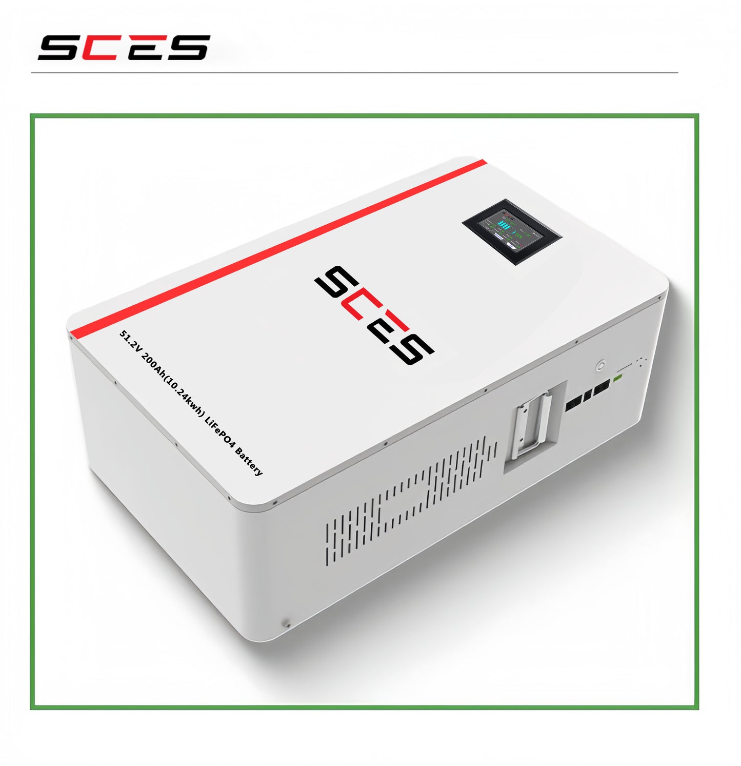 51.2V 10Kwh SCSE Power Wall LiFePO4 Battery Pack Wall-mounted for Home Power Solar Energy Storage System