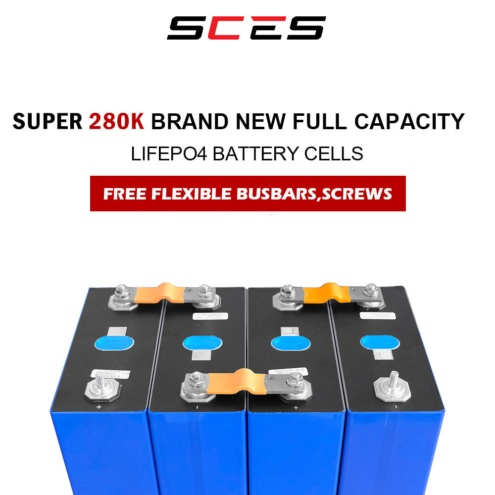 4PCS 3.2V Grade A EVE 280Ah V2 lf280k LiFePO4 Battery Cells for DIY So