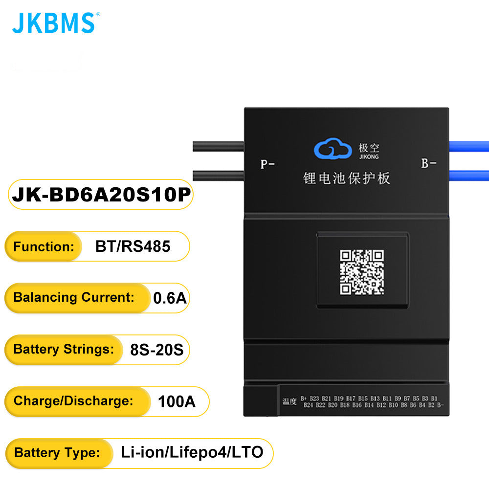 JK BMS 1A 2A Active Balance Lifepo4 BMS 8S 16S 24S 100A 150A 200A 500A Smart Board with Bluetooth